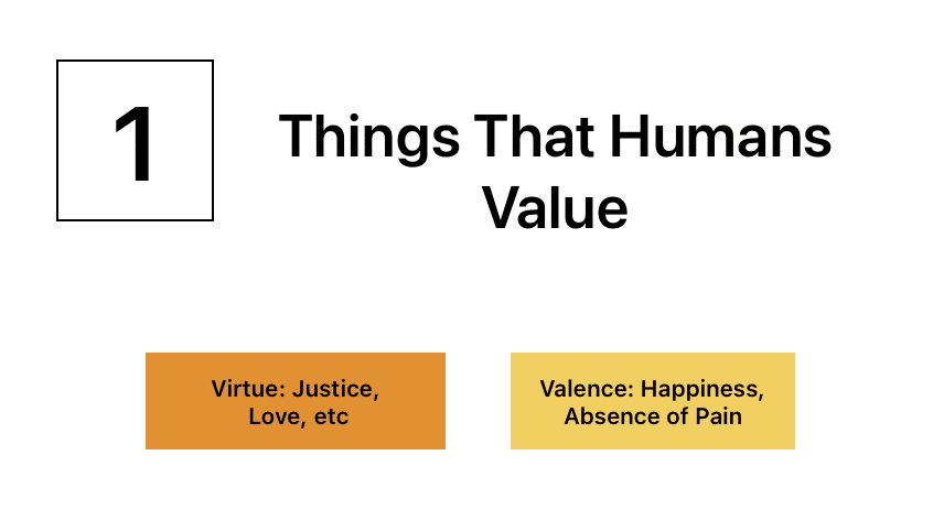 Slide 1: Things That Humans Value