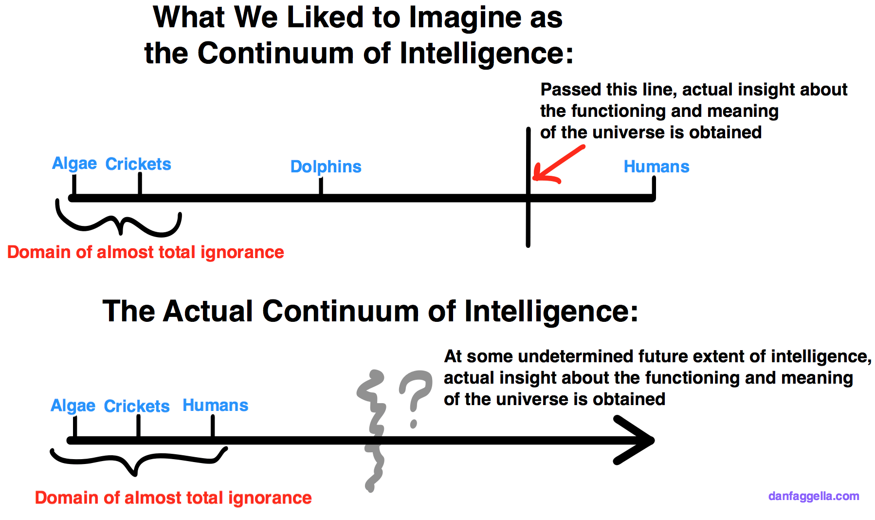 What We Liked to Imagine as the Continuum of Intelligence: